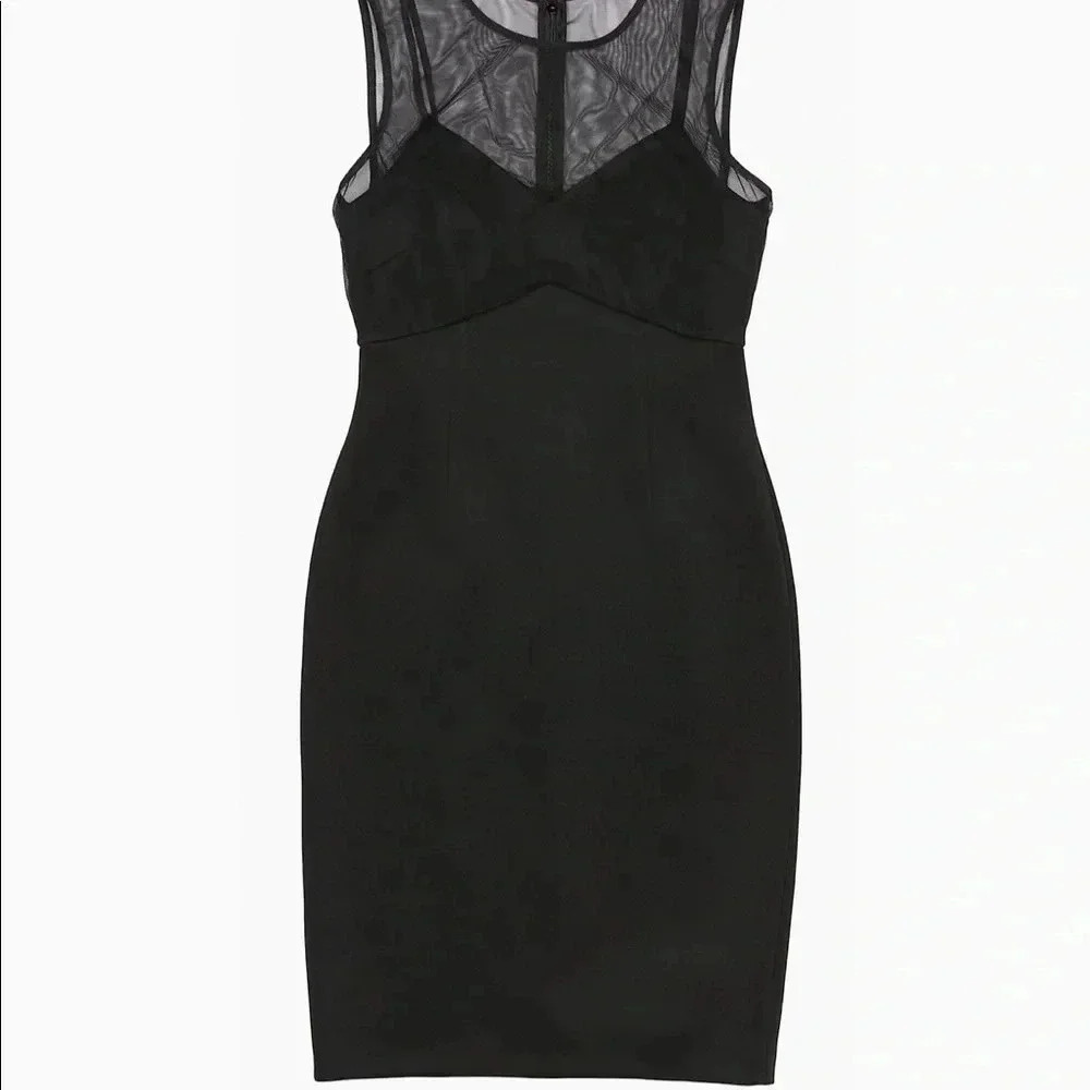NWOT Midi Cache Medium Bandage Black Dress
